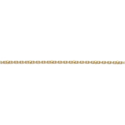 Chaine fine en maille fantaisie forçat et mini perle plaqué or