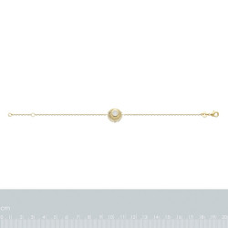 Bracelet plaqué or soleil et nacre