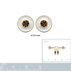 Boucles d'oreilles Pl Or rondes