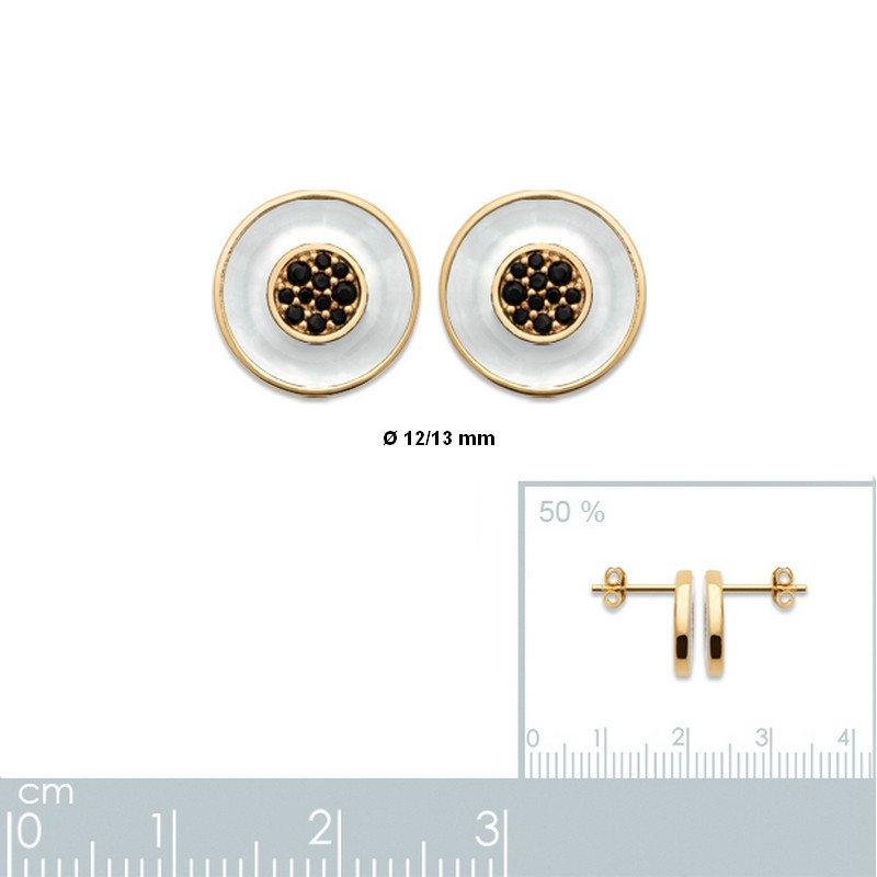 Boucles d'oreilles Pl Or rondes
