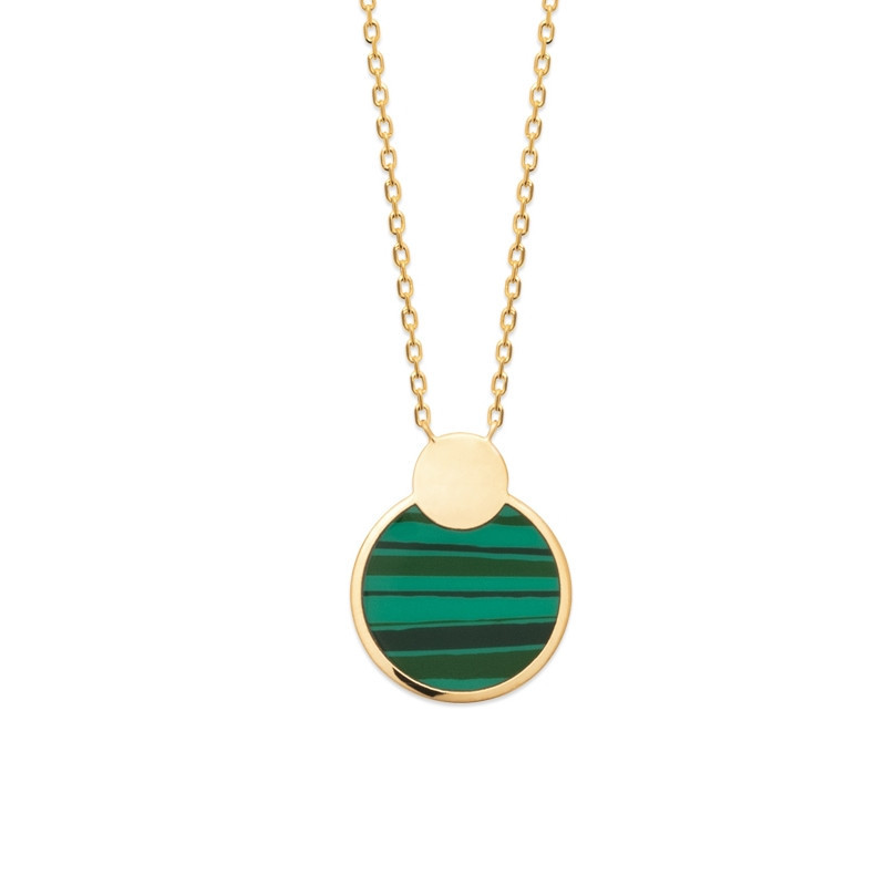 COLLIER PASTILLE MALACHITE