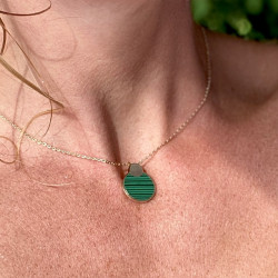 COLLIER PASTILLE MALACHITE