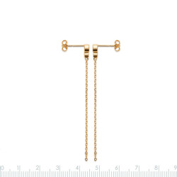 BOUCLES D'OREILLES OXYDES ET CHAINETTE PENDANTE