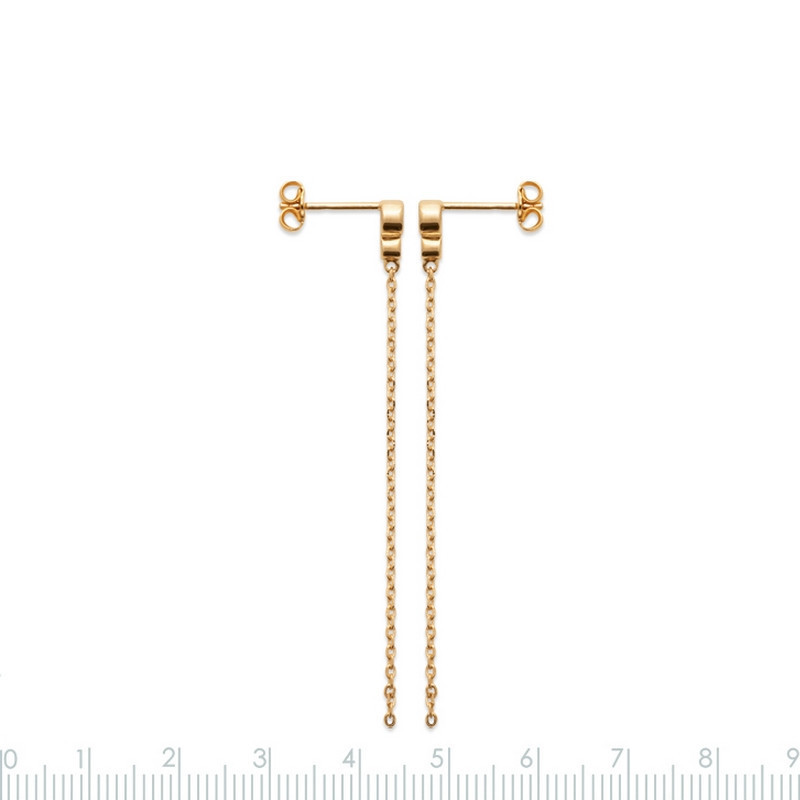 BOUCLES D'OREILLES OXYDES ET CHAINETTE PENDANTE