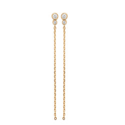 BOUCLES D'OREILLES OXYDES ET CHAINETTE PENDANTE