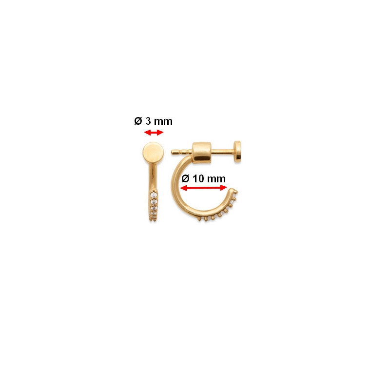 BOUCLES D'OREILLES MINI- CREOLES CONTOURS OREILLES