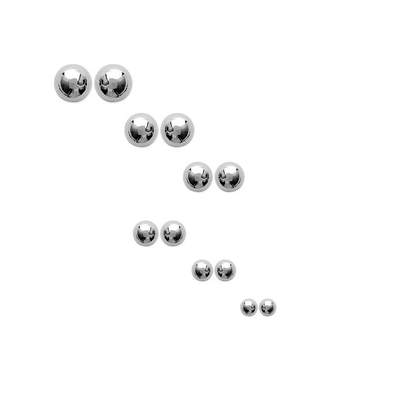 BOULES ARGENT LISSES ET BRILLANTES