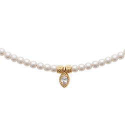 COLLIER MINI PERLES-ANNEAUX