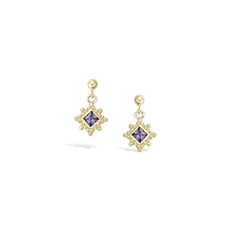 Boucle Pendante Améthyste