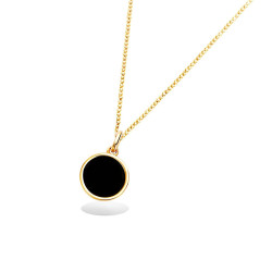 Pendentif rond en Plaqué Or