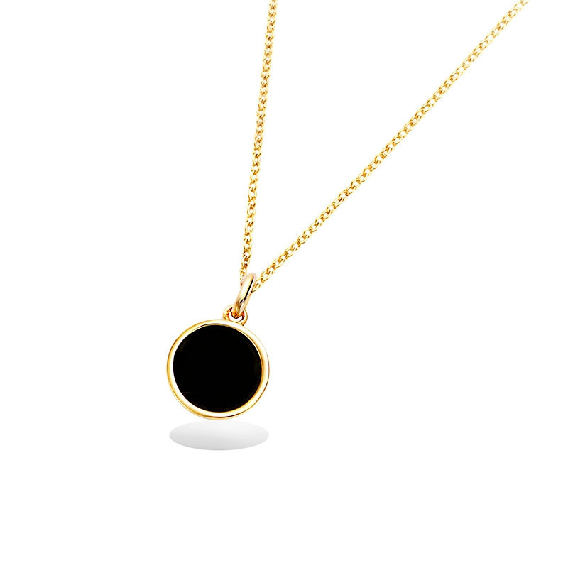Pendentif rond en Plaqué Or