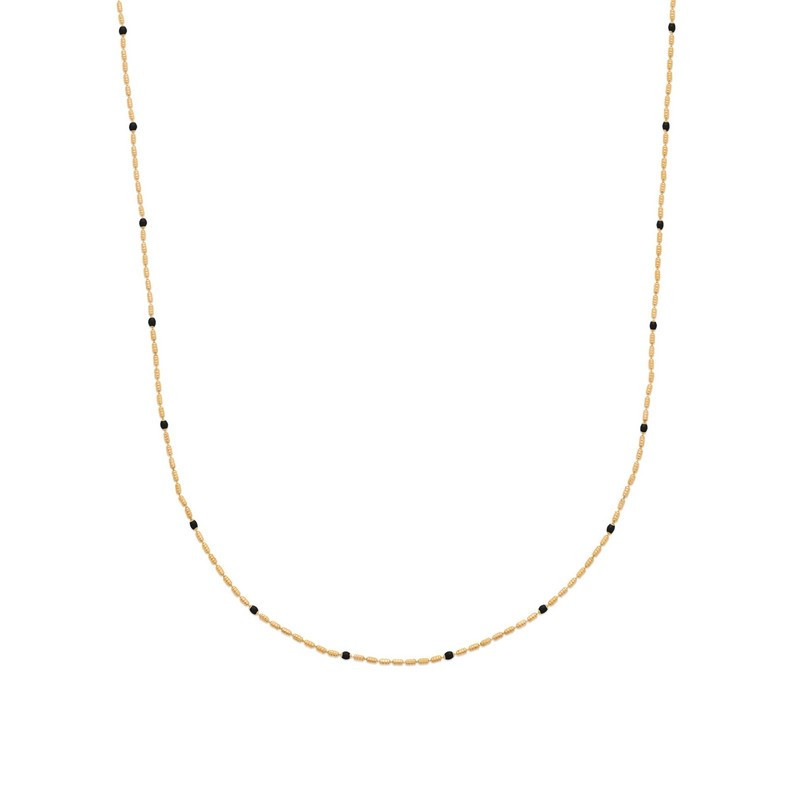 Chaine Fantaisie Perles Noires