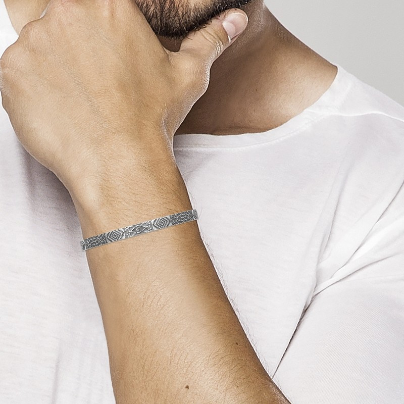 BRACELET HOMME JONC ARGENT