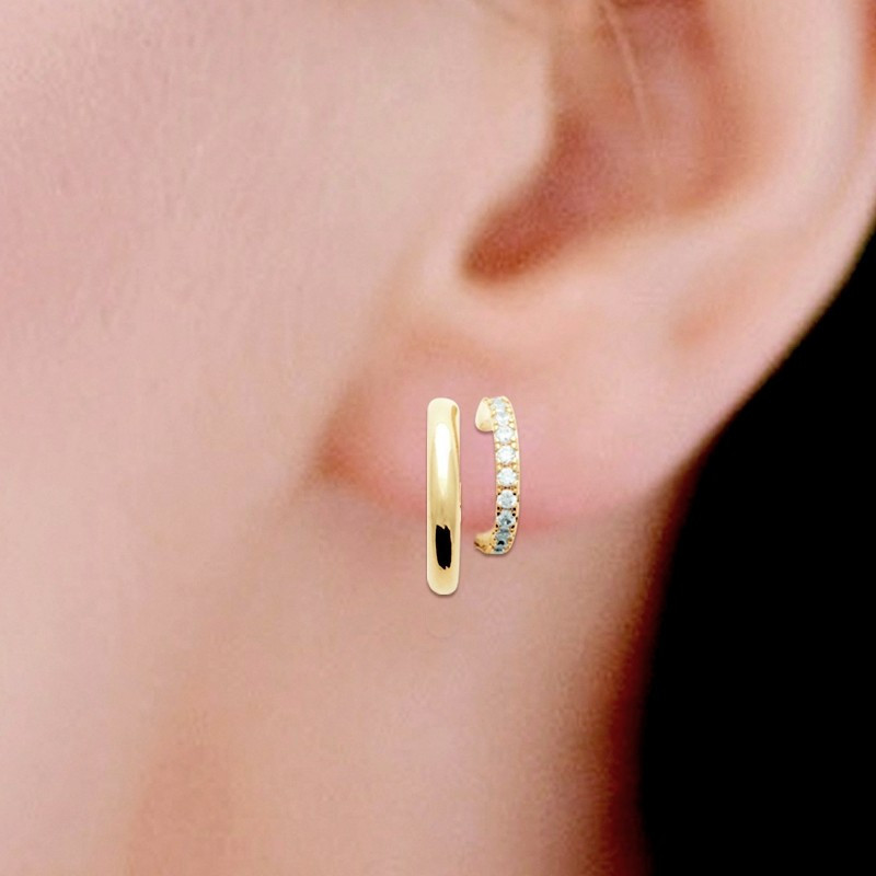 Boucles d'oreilles trompe-l'œil