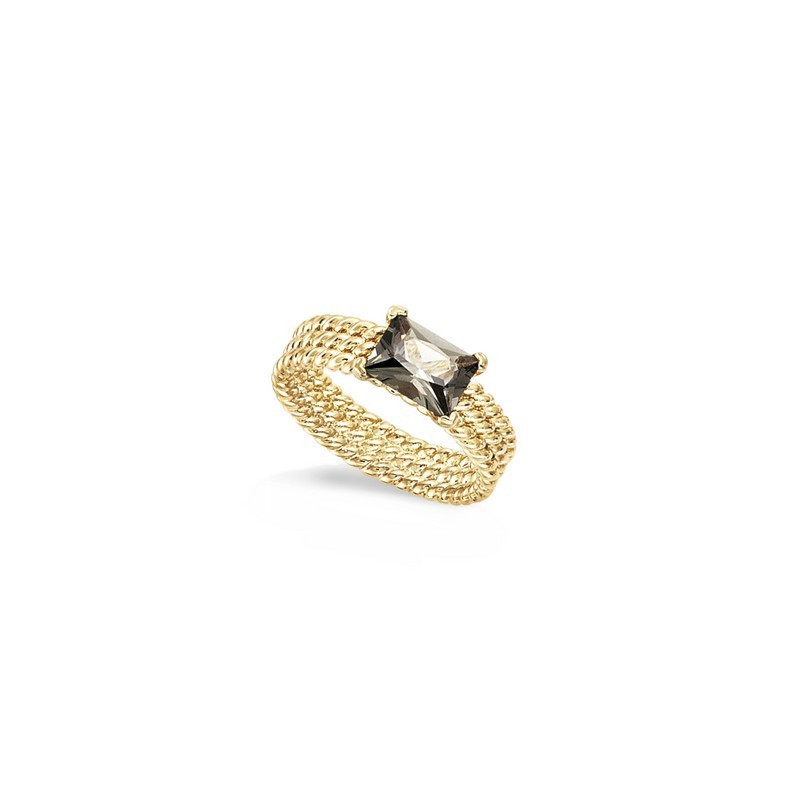 Bague Pierre Grise Fumée