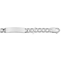 Bracelet Gourmette identité en Argent Massif  Adulte