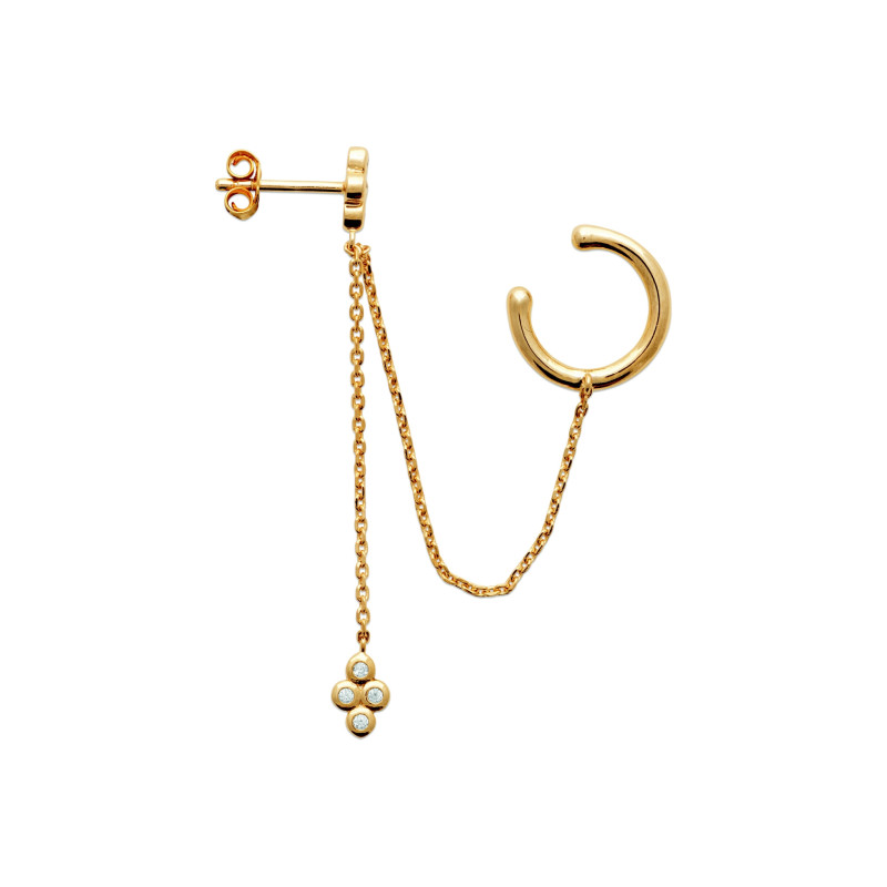 Boucle unitaire 1 trou + bague oreille