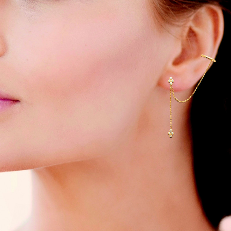 Boucle unitaire 1 trou + bague oreille