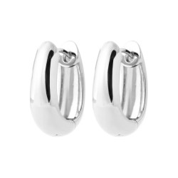 Créoles en argent 925‰ de forme ovale 20 mm – finition brillante