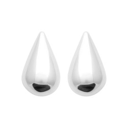 Boucles d’oreilles argent 925 – goutte galbée brillante – 2,73 g
