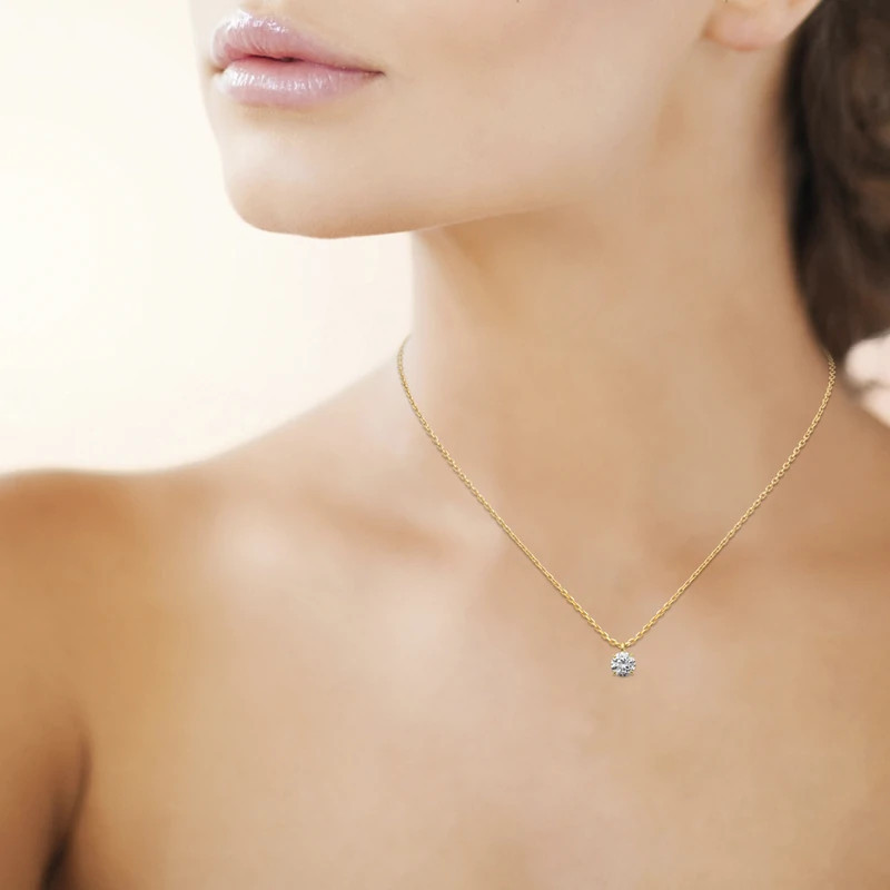 Collier plaqué or – Maille forçat avec zirconium blanc coulissant 5 mm