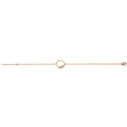 Bracelet plaqué or 750 3MIC avec cercle et oxydes de zirconium