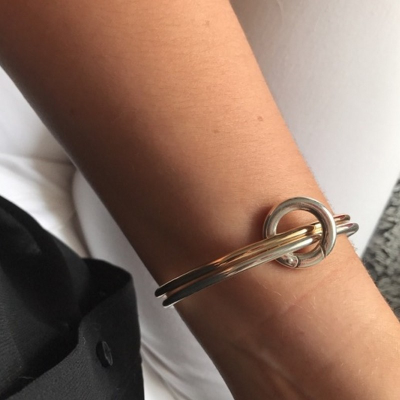 Bracelet 2 joncs bicolore