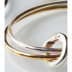 Bracelet 2 joncs bicolore