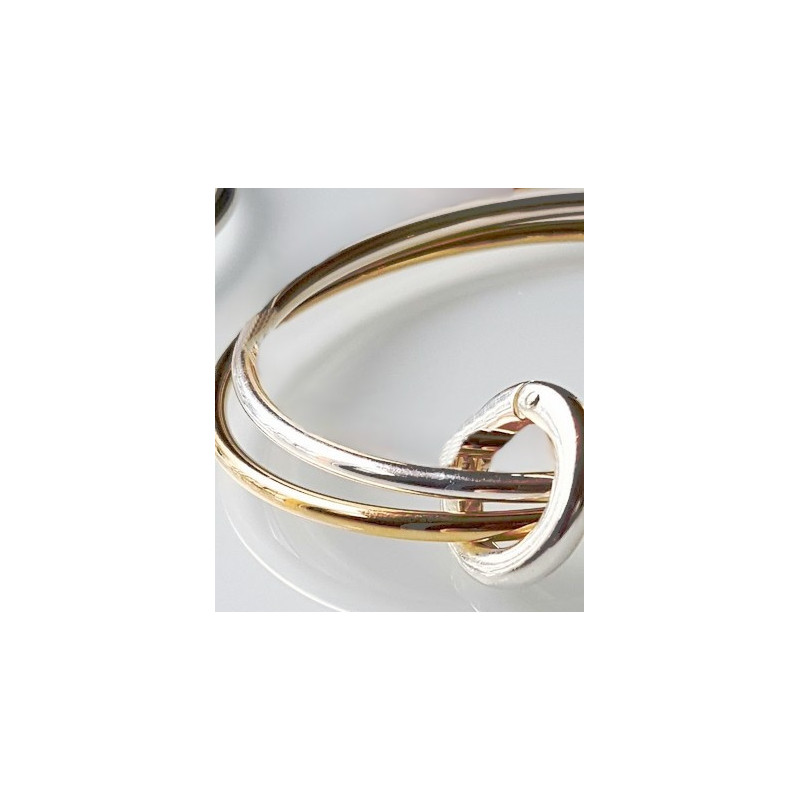 Bracelet 2 joncs bicolore