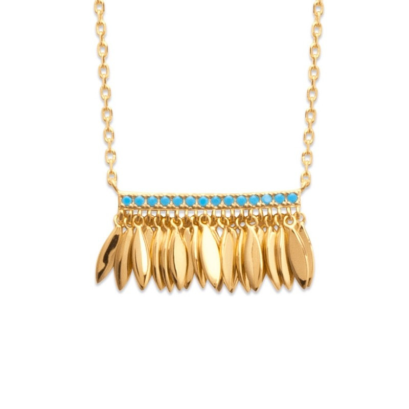 Collier Plaqué or Plume