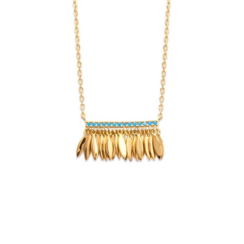 Collier Plaqué or Plume