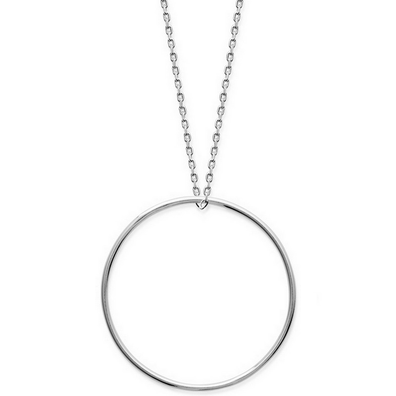 Collier sautoir cercle rond