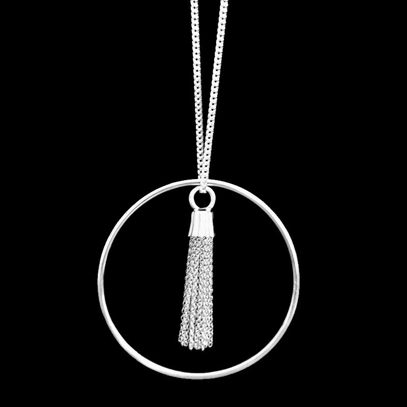Collier sautoir cercle rond