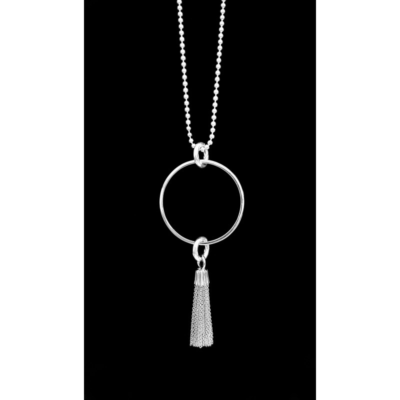 Collier sautoir cercle rond