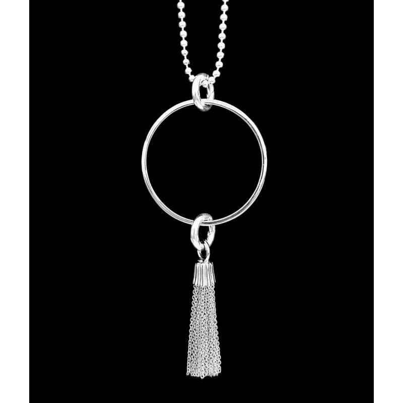 Collier sautoir cercle rond
