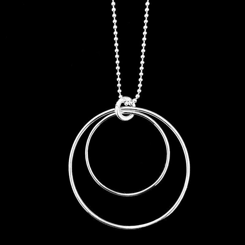 Collier sautoir cercle rond