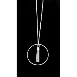 Collier sautoir cercle rond