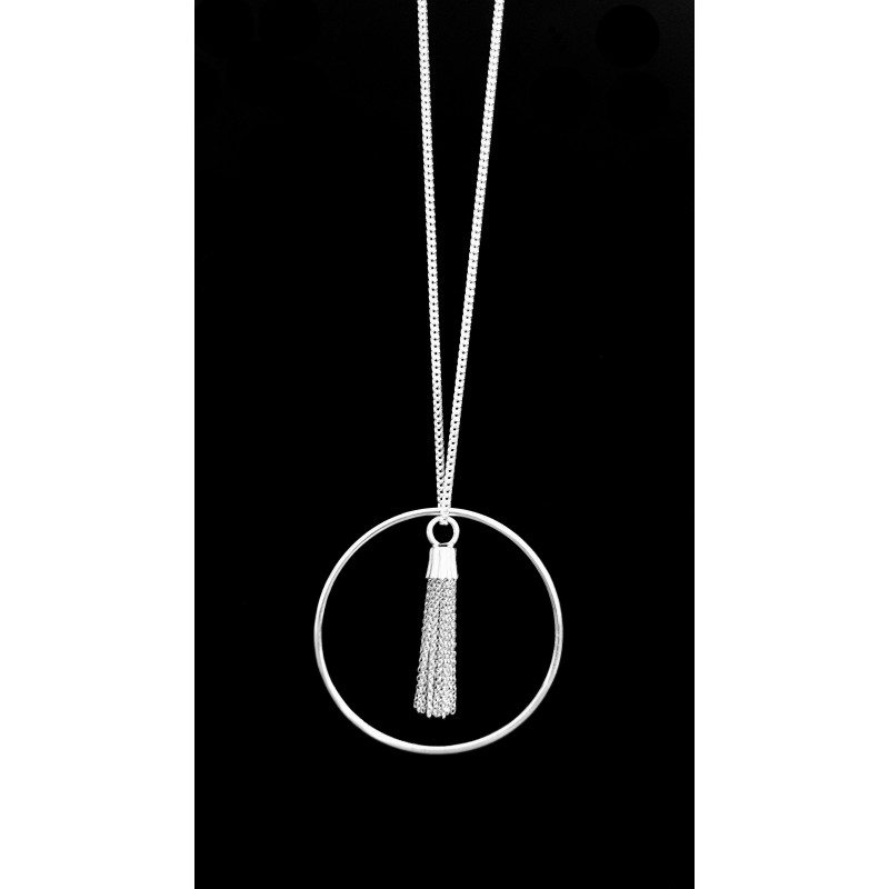 Collier sautoir cercle rond