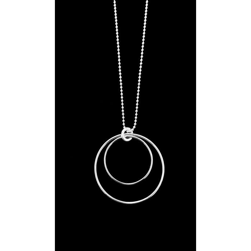 Collier sautoir cercle rond